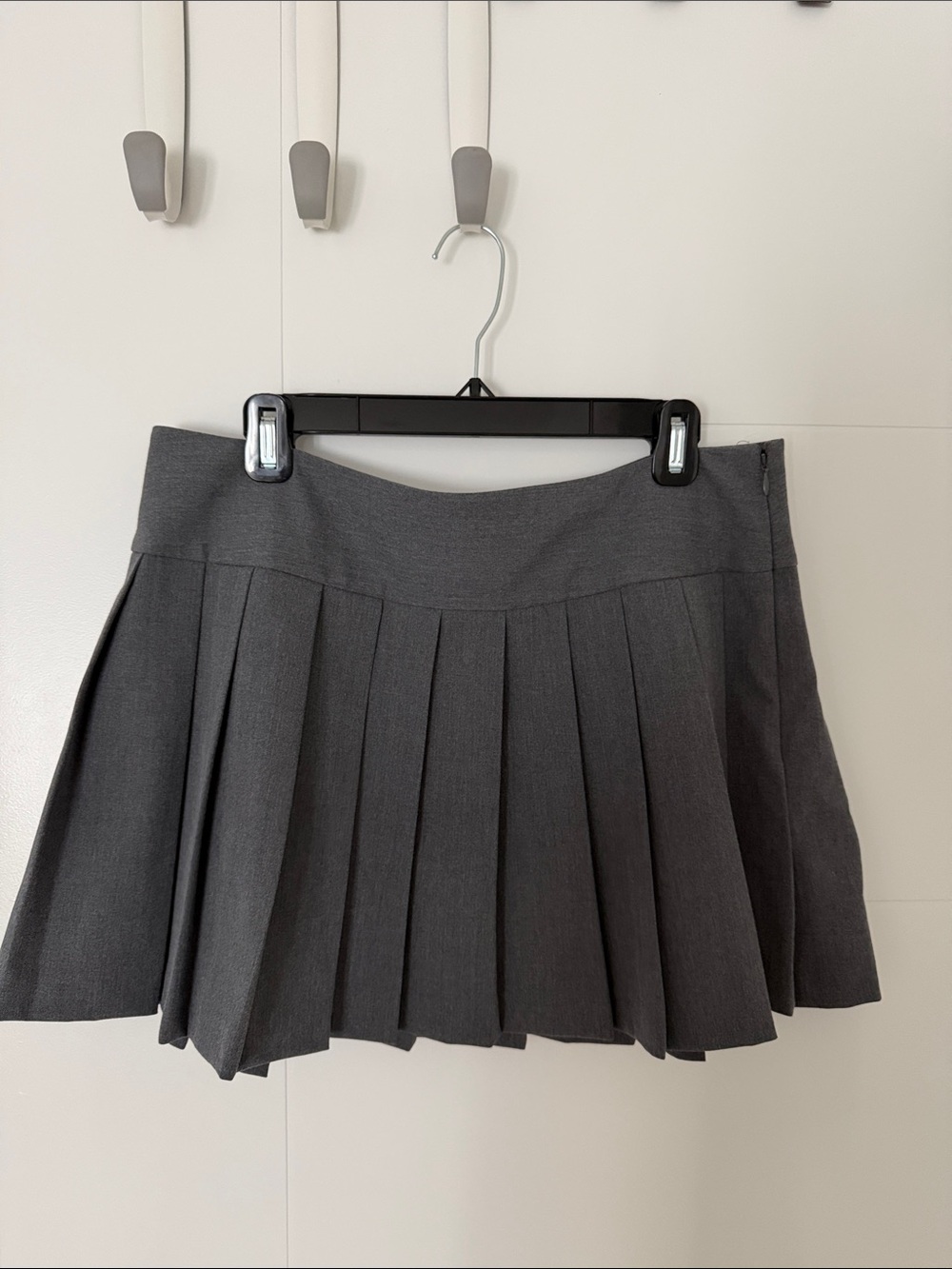 OAK + FORT Dark Gray Pleated Mini Skirt